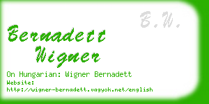 bernadett wigner business card